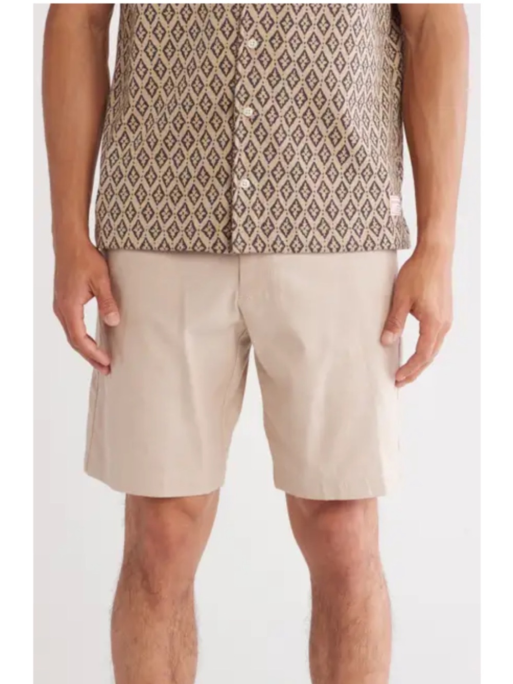 Men’s Scotch & Soda Flat Front Stretch Cotton khaki shorts, 30